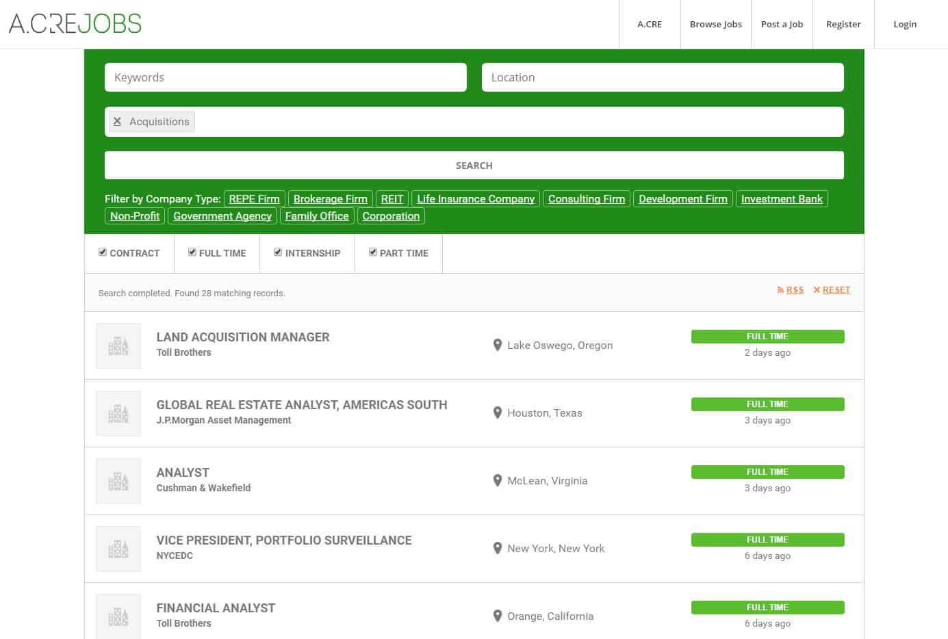 list of job sites