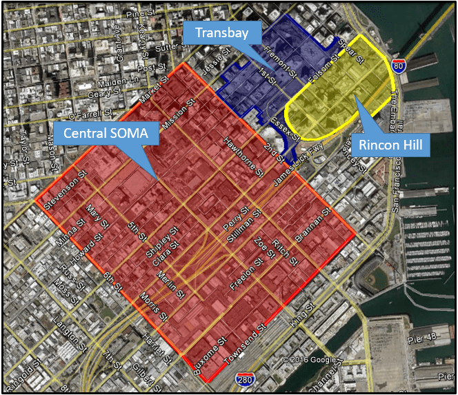 Major redevelopment area broadly referred to as SOMA