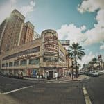 vintage Walgreens on corner of two busy california streets