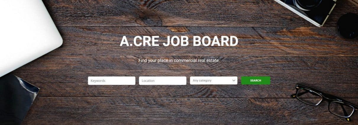 a search engine for finding commercial real estate jobs