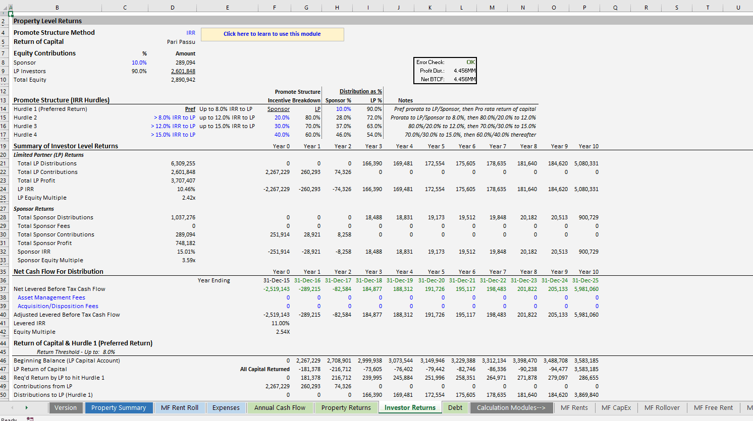Multifamily (Apartment) Valuation Model in Excel Adventures in CRE