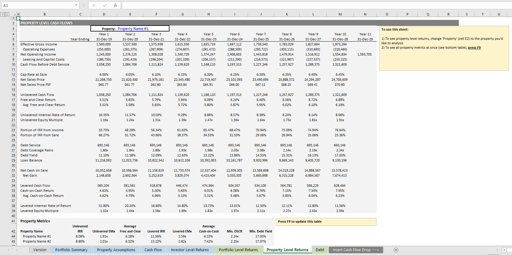 Real Estate Portfolio Valuation Model in Excel Adventures in CRE