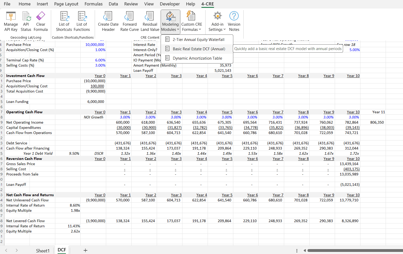 Excel 4 CRE